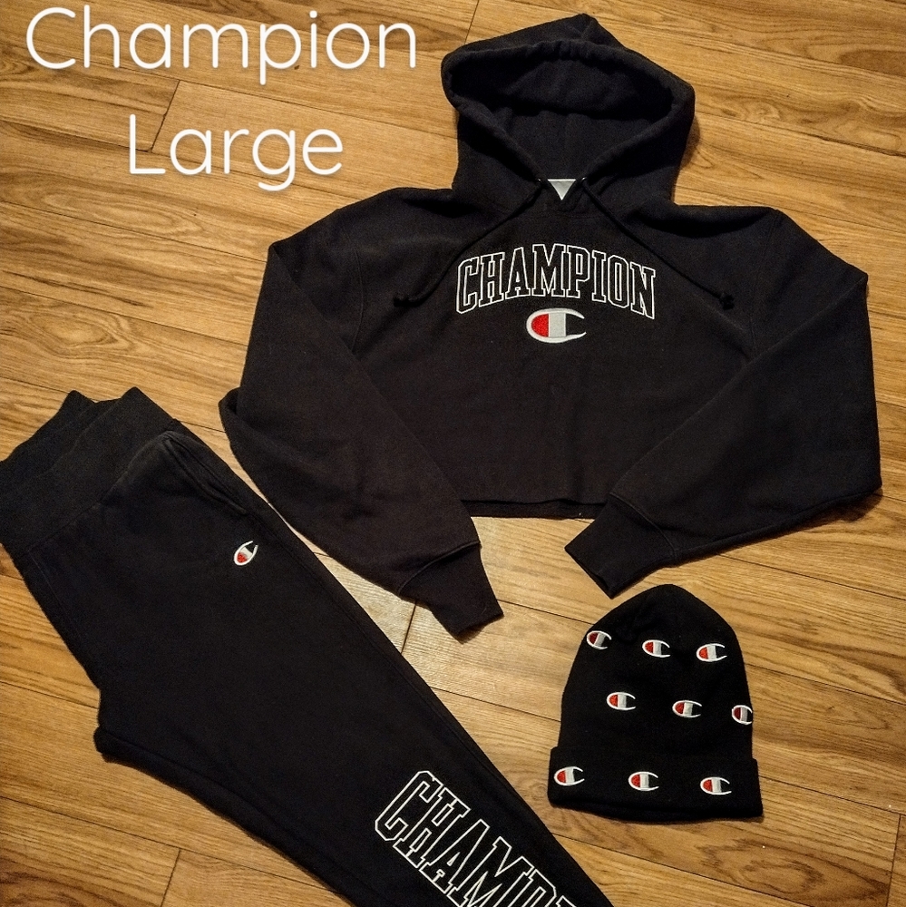 Champion x Pacsun reverse set w/beanie
